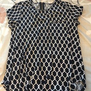 Blue pattern blouse